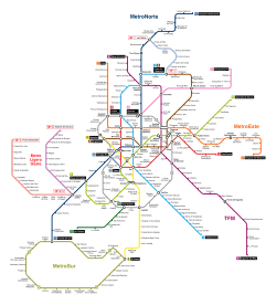 Madrid Metro Map